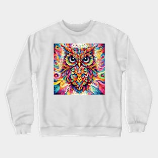 Abstract painting of a owl Crewneck Sweatshirt